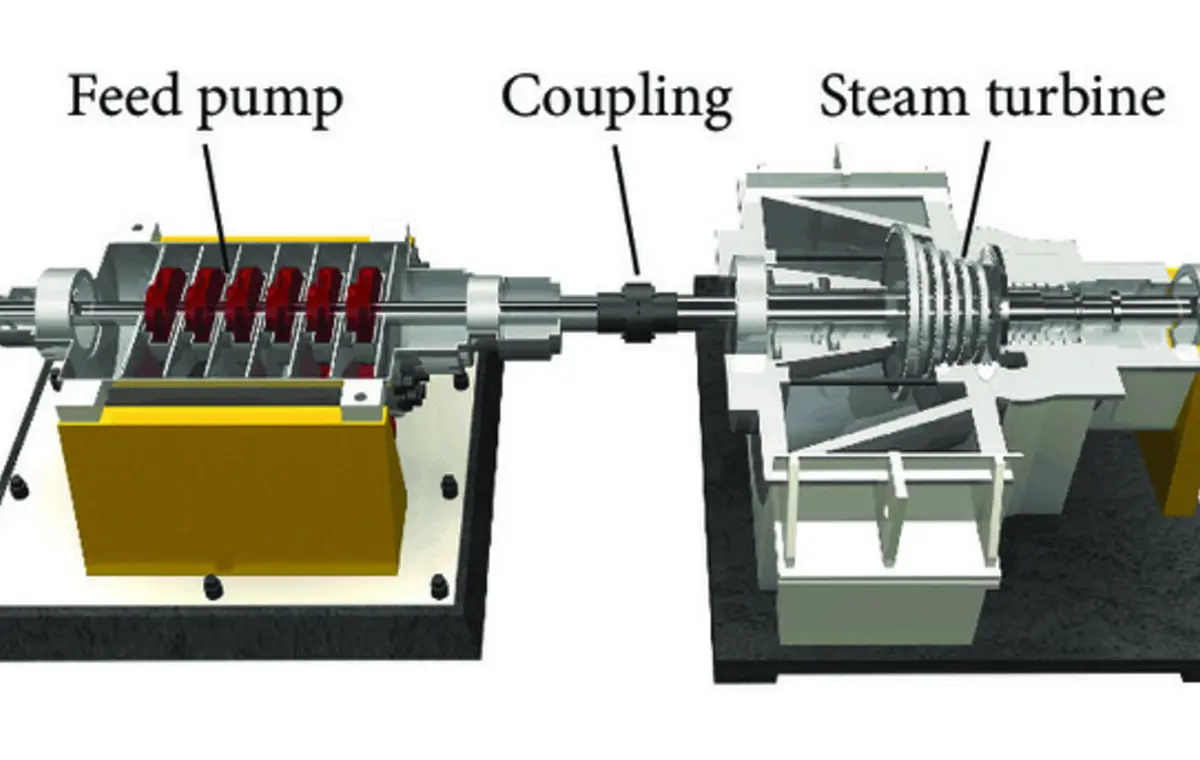 Feed-pump internals & drive-train components